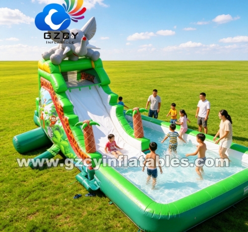 New Design Jumping Castle With Slide and Pool Commercial Inflatable Water Slide for Kids