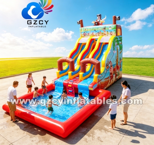 Blow up Water Slides PVC Vinyl Water Inflatable Park for Outdoor Aqua Playground
