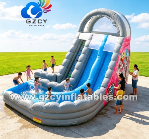Commercial Rental Custom Water Slide Inflatable Water Park for Parties