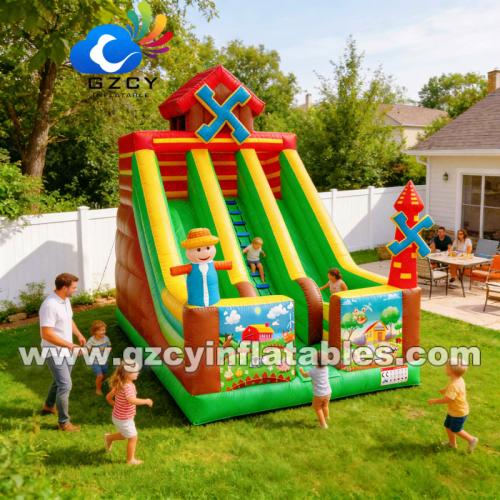 Party Entertainment Backyard Inflatable Commercial Inflatable Wet Dry Slide Waterslide