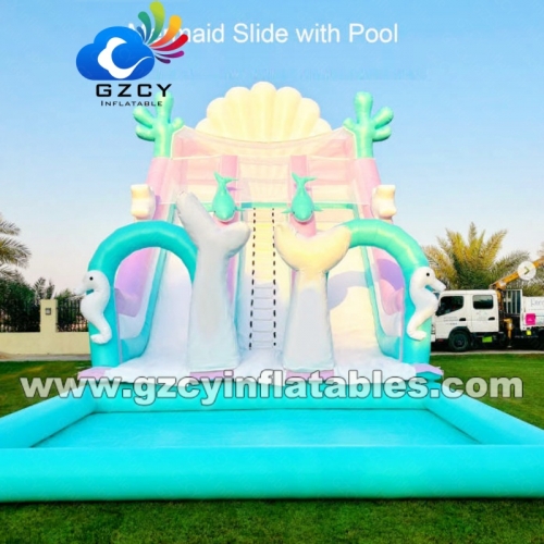 Commercial Adult Kids Outdoor Large Inflatable Water Slide for Pool Park