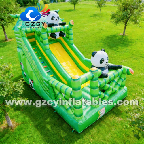 Commercial Inflatable Slide Kids PVC Jumping Castle Panda Bouncer Slide for Sale