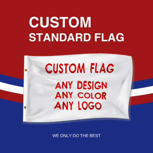 Custom Standard Flags-Print Any Design/Color/Words -Vivid Color-Brass Grommets-Double Stitched