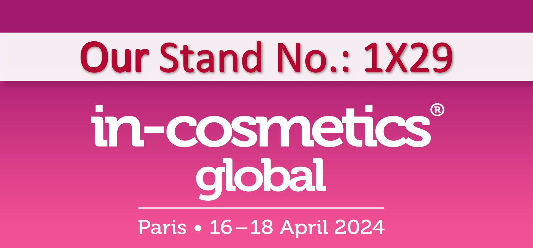 Cosroma® will exhibit at In-Cosmetics Global 2024 Stand 1X29