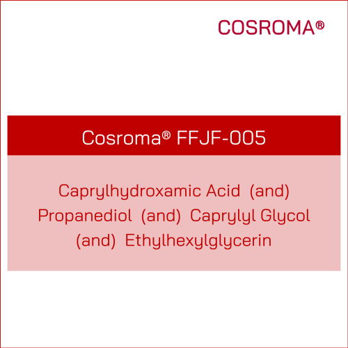 Caprylhydroxamic Acid (and) Propanediol (and) Caprylyl Glycol (and) Ethylhexylglycerin Cosroma® FFJF-005
