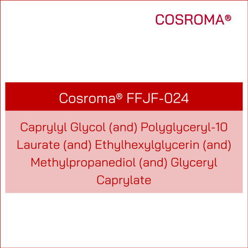 Caprylyl Glycol (and) Polyglyceryl-10 Laurate (and) Ethylhexylglycerin (and) Methylpropanediol (and) Glyceryl Caprylate Cosroma® FFJF-024