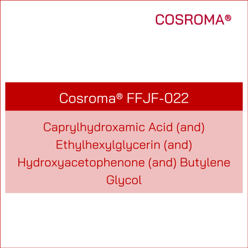 Caprylhydroxamic Acid (and) Ethylhexylglycerin (and) Hydroxyacetophenone (and) Butylene Glycol Cosroma® FFJF-022