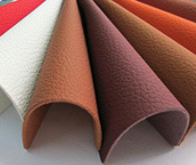 Leather fabric material samples