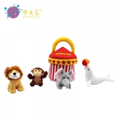 lion monkey,elephant dolphin and basket