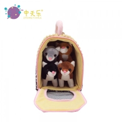 plush cat house set