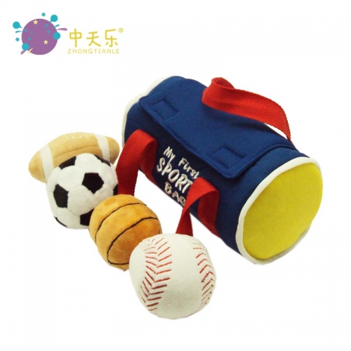 plush sports ball bag