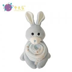 plush rabbit blanket