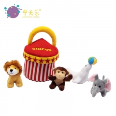 lion monkey,elephant dolphin and basket