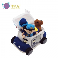 plush cop car set