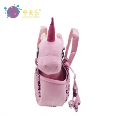 purse wallet with plush unicorn