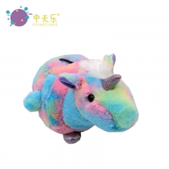 colorful plush unicorn saving pot