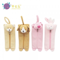 Plush animal pencil bag