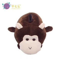 Plush monkey saving pot