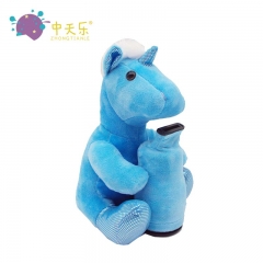 Plush unicorn saving pot