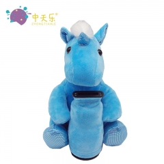 Plush unicorn saving pot