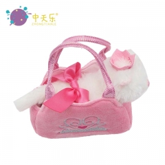 Purse wallet with plush cat