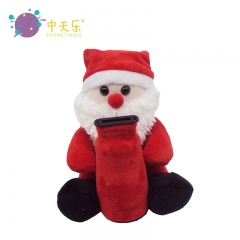 Plush Santa Claus saving pot