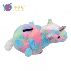 colorful plush unicorn saving pot