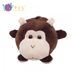 Plush monkey saving pot