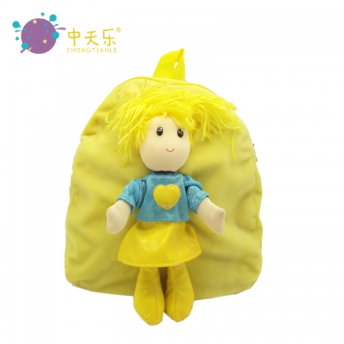 plush backpack with animal toy