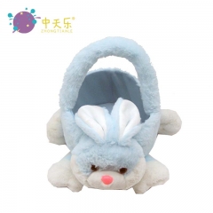 Plush rabbit basket