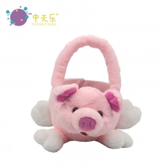 Plush pig basket