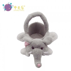 Plush elephant basket