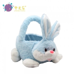 Plush rabbit basket