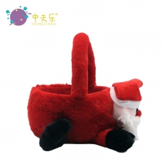 Plush Santa Claus basket