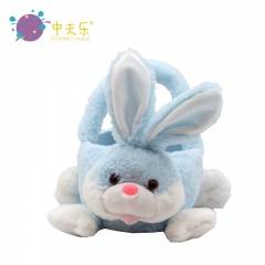 Plush rabbit basket