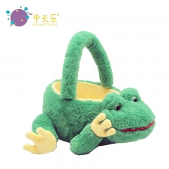 Plush frog basket