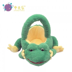 Plush frog basket