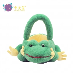 Plush frog basket