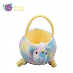 Plush unicorn basket