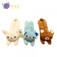 Plush animal pencil bag