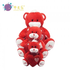 Valentine love with plush bear