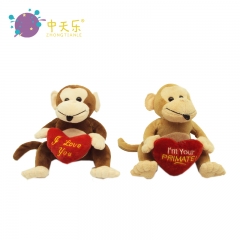 Valentine's Day love with plush monkey