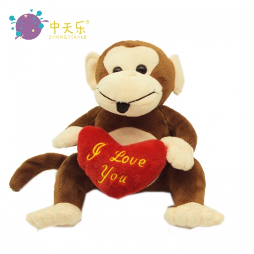 Valentine's Day love with plush monkey