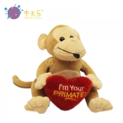 Valentine's Day love with plush monkey