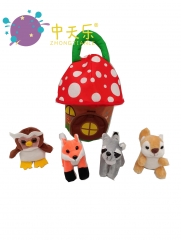 forest animals Mushroom house