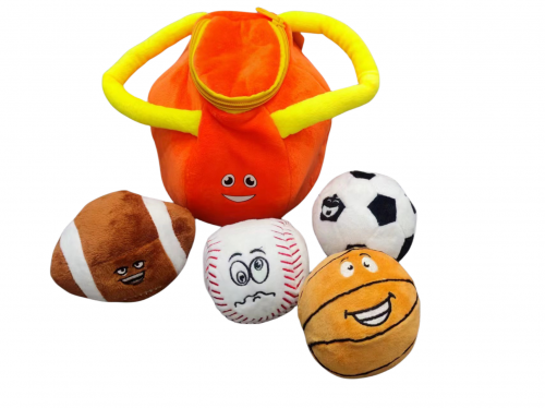 plush sports bag set