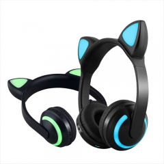 Cat ears bluetooth headset cute design led light