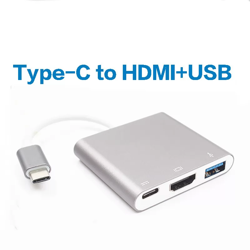 3 in 1 Type-C to USB HDMI PD Adaptor VA00138