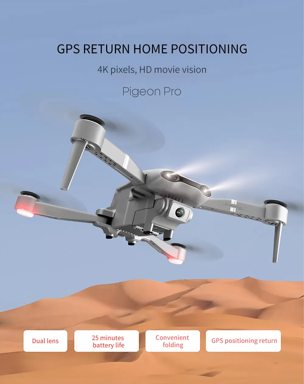 F3 GPS Professional Drone 4K Camera 5G Wifi FPV Optical Flow VD99972