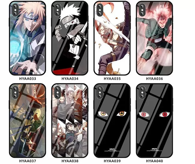 202101 NARUTO Pattern Glass Back TPU Case for iPhone VAC02029